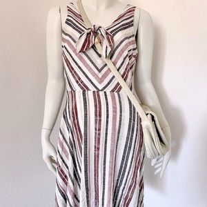 🦋 3/$15 A. Byer Striped V-Neck Sundress